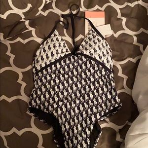 RALPH LAUREN ONE PIECE BLACK AND WHITE NEVER WORN